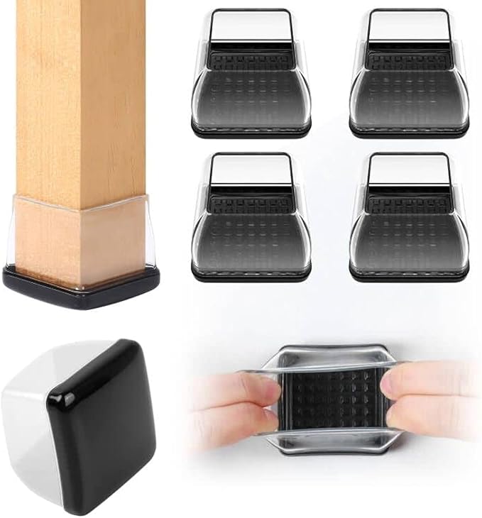 Ezprotekt 8 Pcs Large Clear Chair Leg Sliders by VisittheEzprotekt