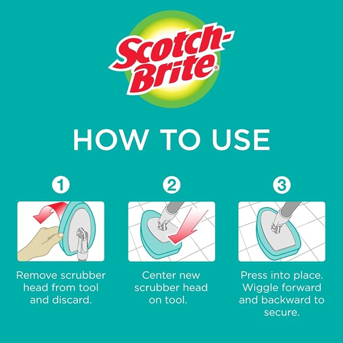 Scotch-Brite Non-Scratch Tub & Tile Scrubber Refill Pads - Image 5