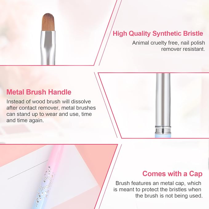 2pcs Nail Art Clean Up Brushes, Painting Brushes - Image 3