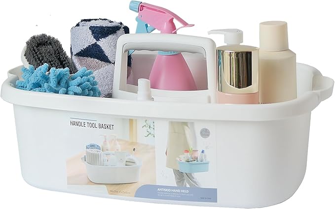 Cleaning Supplies Caddy, Large Plastic Shower Caddy Basket by ANNIYA