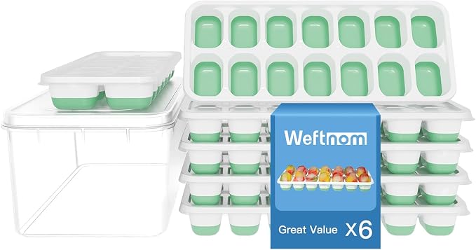 Ice Cube Tray, Ice Cube Trays for Freezer 6 Pack by WEFTNOM