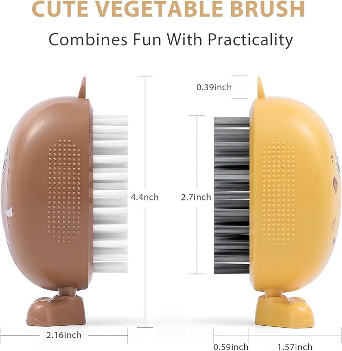 Vegetable Brush Scrubber, Potato Mushroom Scrubber Brush Cleaning Veggie Fruit - Image 7