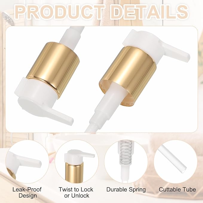 uxcell 4 Pcs Soap Dispenser Pump Heads, Hand Soap Dispensers Top Pumps - Image 3
