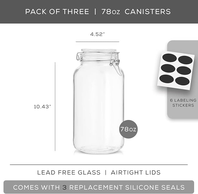 JoyJolt Airtight Glass Jars - Image 4