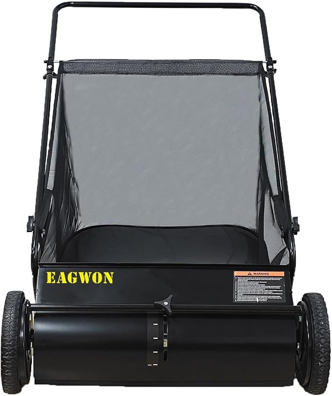 Push Lawn Sweeper, 26-Inch Width, 7 Cu. Ft. Hopper Capacity, 4 Spinning Brushes - Image 6