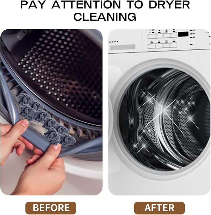 2 Pack Dryer Vent Cleaning Brush Kit: 16.5" Heavy-Duty Lint Removal Tool - Image 8