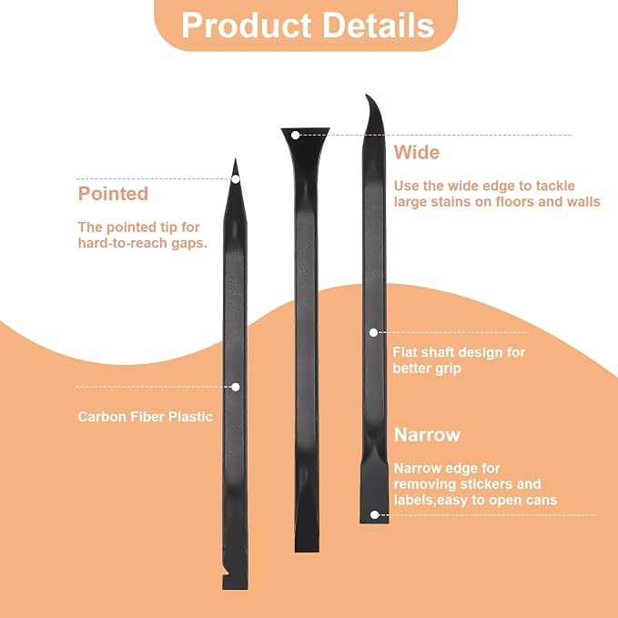 18 Pcs Plastic Multi-Purpose Scraper Tool, Dual-Ended Scraper Perfect - Image 2
