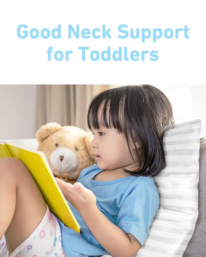 Toddler Pillow,13 x 18 Kid Pillows for Sleeping,Machine Washable Kids Pillow, Perfect for Travel,Toddlers Cot(Not Included Pillowcase)