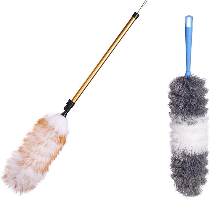 Feather Duster, Household Lambswool Duster, Long Reach/Extendable by Unknown