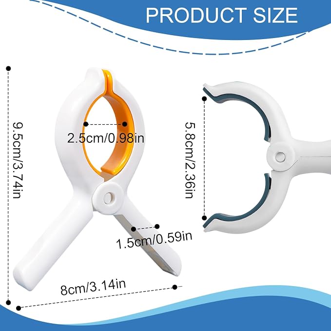 Extra LargeTowel Clips for Beach Chairs, 3.7 Inch Beach Towel Clips, Towel - Image 5