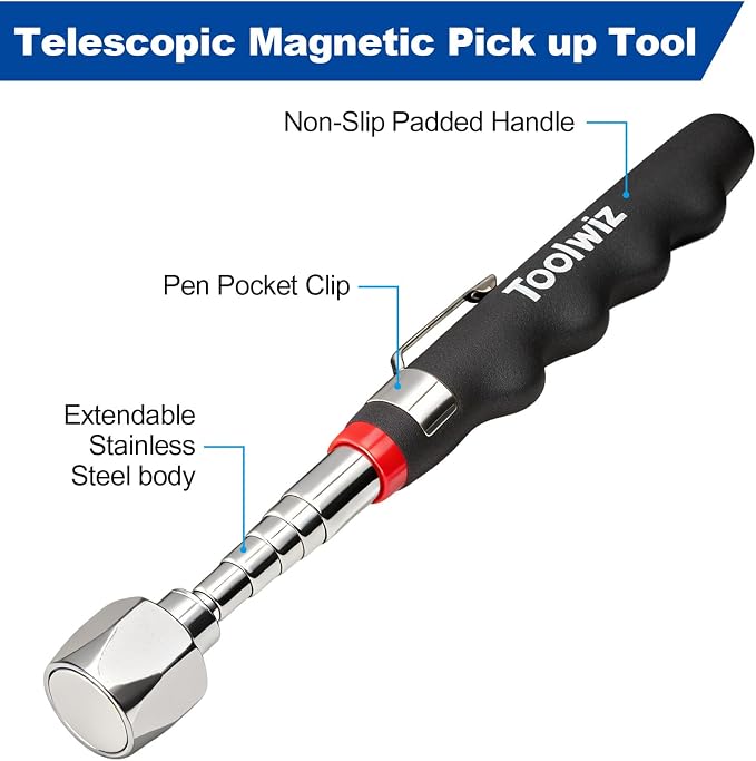 Toolwiz 15" Rolling Magnetic Sweeper 10lbs, - Image 5