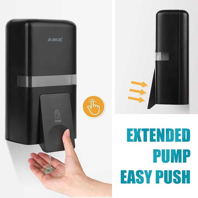 AIKE Wall Mount Liquid Soap Dispenser, 27oz Large Capacity - Image 2