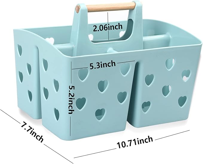 Portable Shower Caddy Plastic Shower Basket Organizer Divided Bathroom Caddy - Image 6