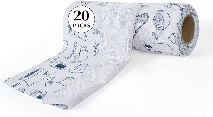 YoulerTex Reusable Cleaning Cloths Microfiber Towel: 50 Pack Washable Tear Away by YoulerTex