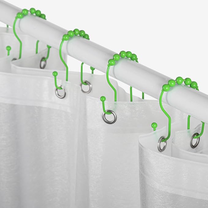 Goowin Shower Curtain Hooks, Stainless Steel Shower Curtain Hangers, Double - Image 6