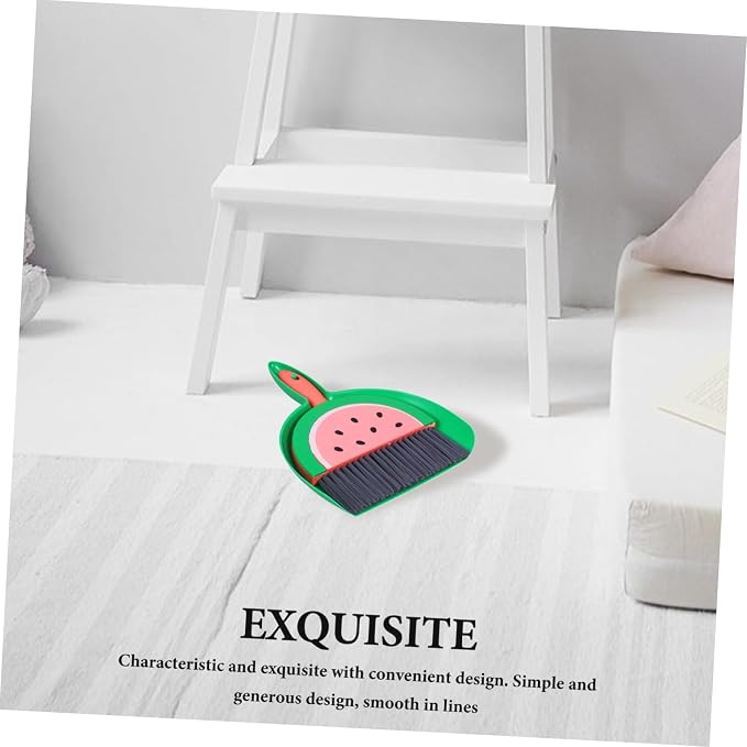 VOSAREA Small Dustpan and Brush Set Watermelon Mini Dustpan and Brush Whisk - Image 6