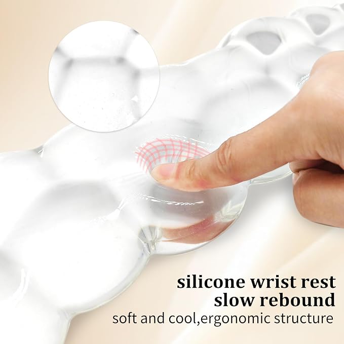 Gel Cloud Keyboard & Mouse Wrist Rest Cloud Wrist Rest Ergonomic Keyboard and - Image 3