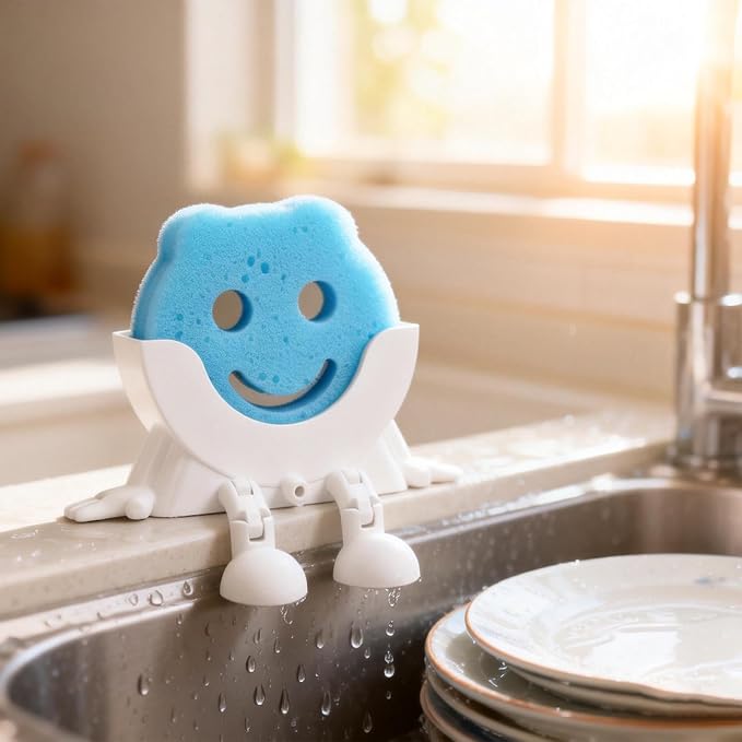 Cute Hanging Sponge Holder, Smiley Face Sponge Holder - Image 5