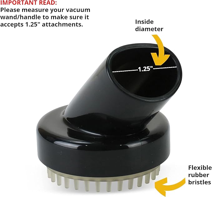 Vacuum Dog Grooming Pet Brush Attachment Tool, 1.25” - Image 3