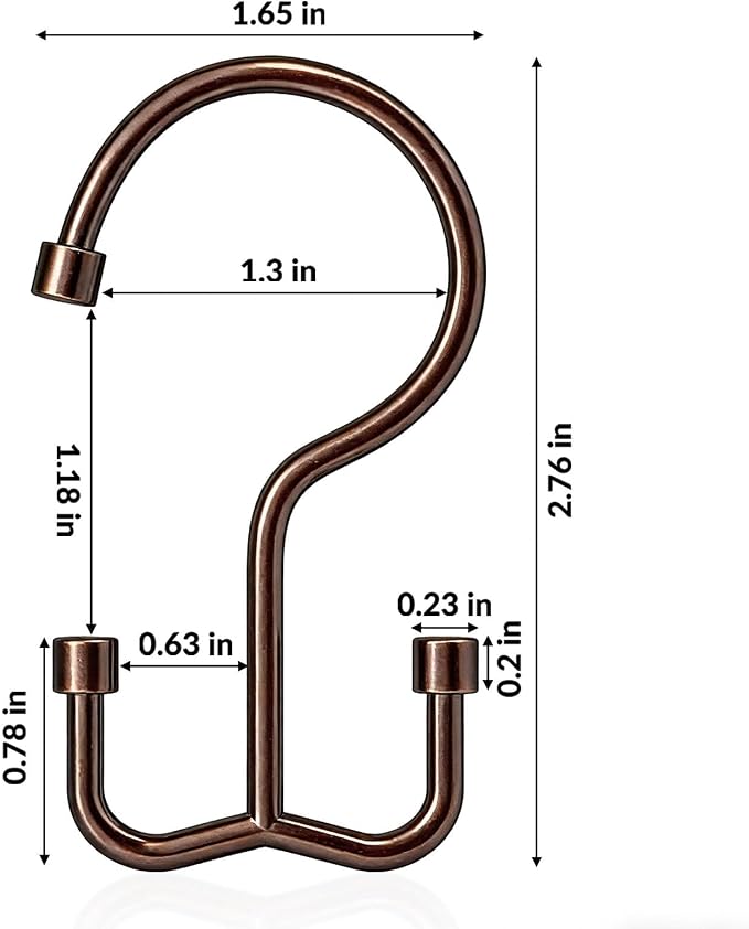Goowin Shower Curtain Hooks, Shower Curtain Rings, Durable Rust Proof Shower - Image 3