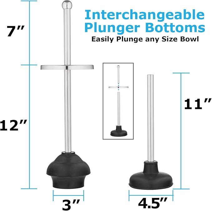 Blue Donuts Toilet Brush and Plunger Set - Image 4