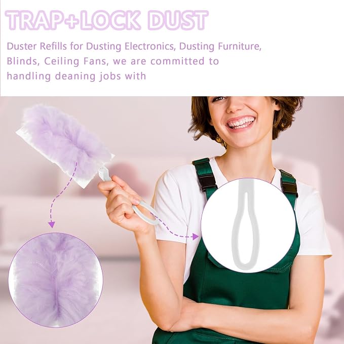 Duster Refills Compatible with Swiffer Duster, Heavy Duty Multi Surface Duster - Image 3