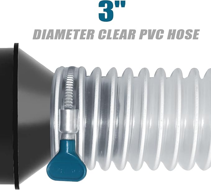 PVC Dust Collection Hose 3"x 10' - Image 2