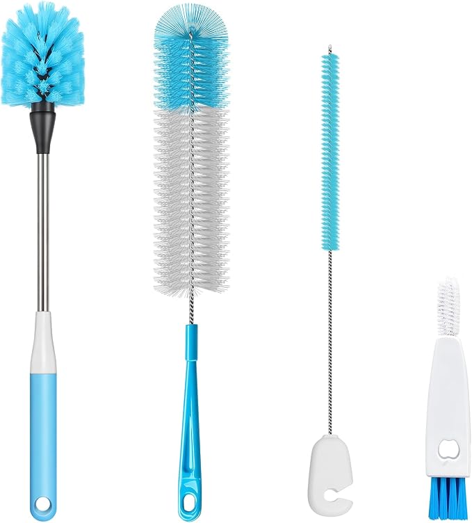 4-in-1 Bottle Brush, 16 Inches Stainless Steel Bottle Cleaner Brush by EYANTRICK