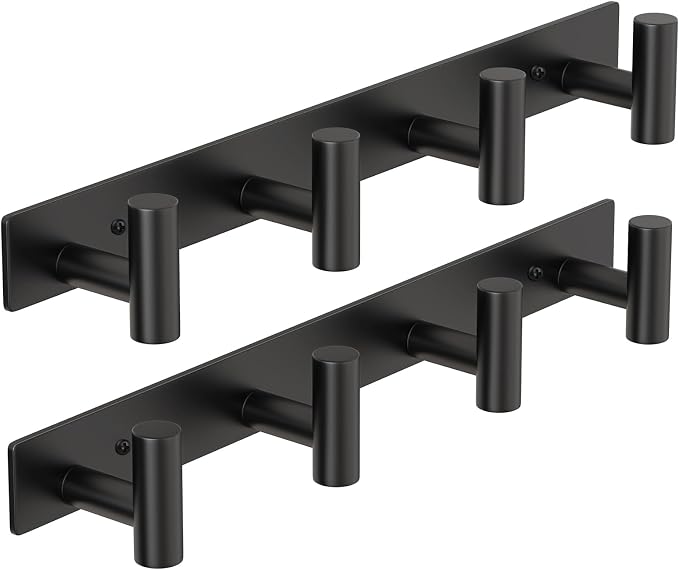 PMMASTO Coat Rack Wall Mounted, 4 "T Shaped Wall Hooks by PMMASTO