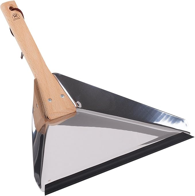 REDECKER Heavy Duty Stainless Steel Delta Dust Pan, Large Dustpan by Redecker