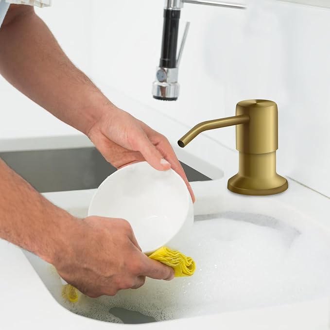 Soap Dispenser for Kitchen Sink and Extension Tube Kit, Stainless Steel - Image 8