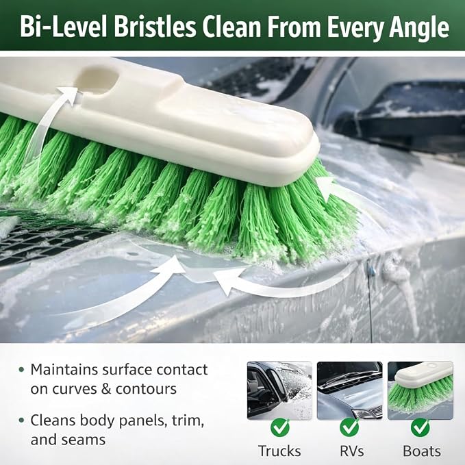 HI-TECH Industries 10" Bi-Level Flagged Super Soft Brush – Gentle Nylon - Image 6