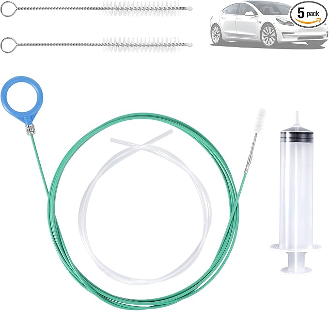 5pcs Updated Sunroof Drain Cleaning Tool Kit, 78in Flexible Long Pipe Cleaner by BOXOB