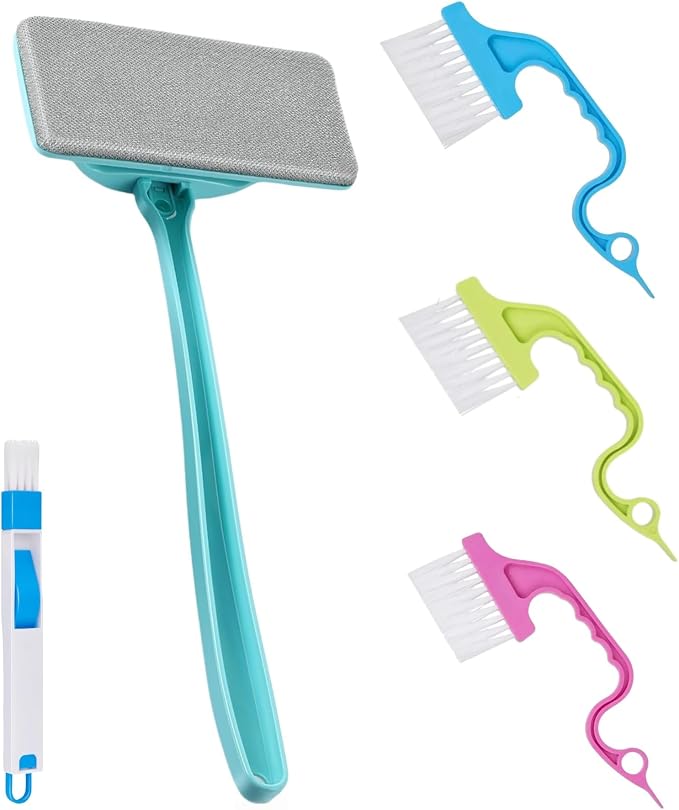 5 Pack Window Cleaning Brush Tool Kit, Dry and Wet Use Window Mesh Screen by Unknown
