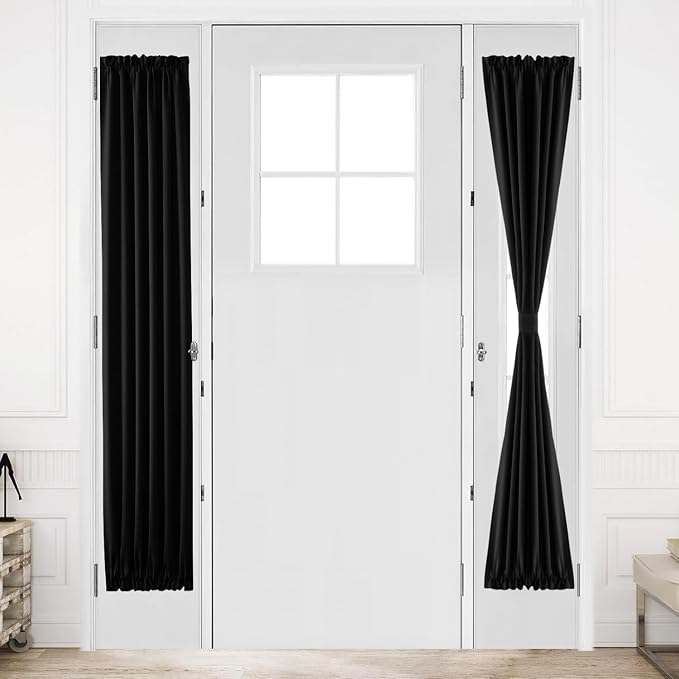 DWCN French Door Curtains – Rod Pocket Thermal Blackout Curtain by DWCN