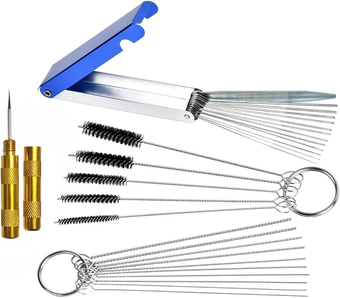 LImeiy Carburetor Carbon Dirt Jet Remove Cleaner, 13 Cleaning Wires Set + 10 by YINGSL
