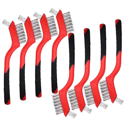8pcs Premium Wire Brushes Set for Rust Removal, Paint Cleaning, and Metal by Unknown