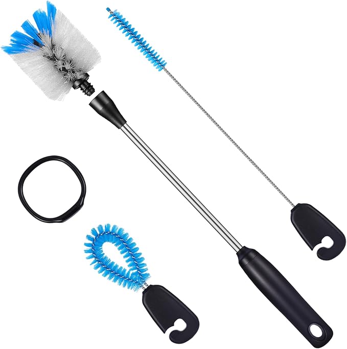 3-in-1 Stainless Steel Bottle Brush and Straw Cleaning Set, Long Handle Scrub - Image 2