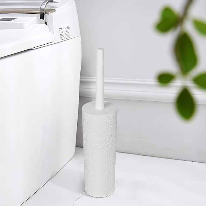 Topsky Toilet Brush & Holder Set, 2 Pack Plastic Round Barrel Loo Brush - Image 7