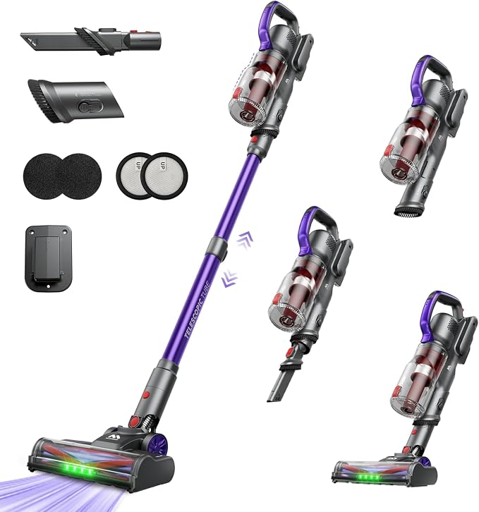 AlloyMove Cordless Vacuum Cleaner 45KPA, 3 Suction Modes, Rechargeable Stick by Unknown