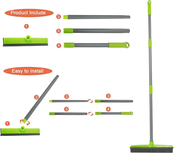 Push Broom Pet Hair Removal Broom - Image 4
