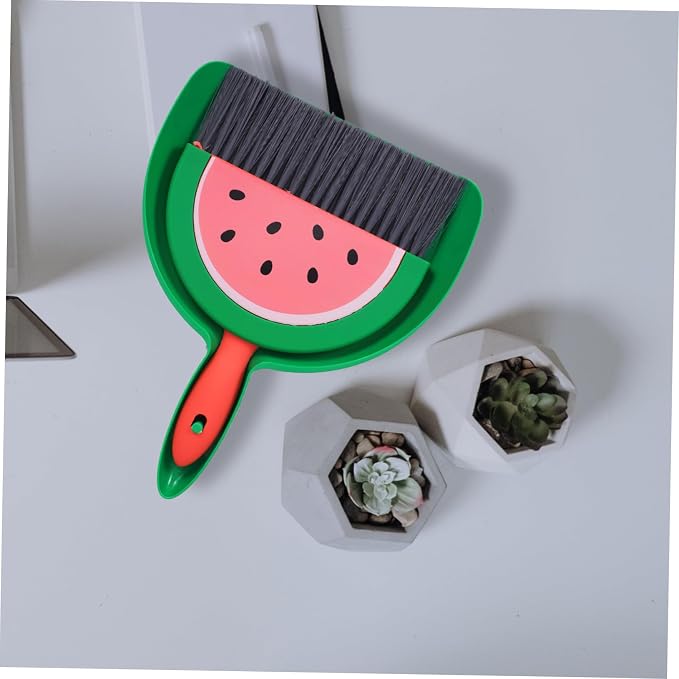 VOSAREA Small Dustpan and Brush Set Watermelon Mini Dustpan and Brush Whisk - Image 9