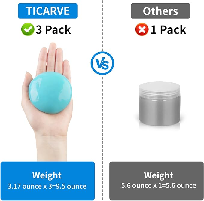 TICARVE 3 Pack Cleaning Gel for Car Detailing Putty Car Vent Cleaner Goo - Image 8
