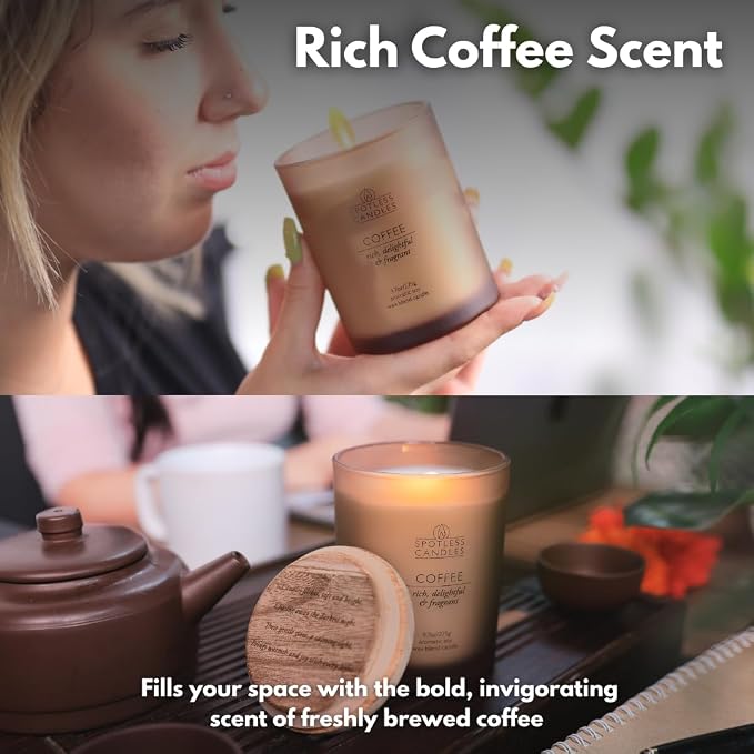 Coffee Candle - 9.7oz Frosted Jar Candles - Image 7