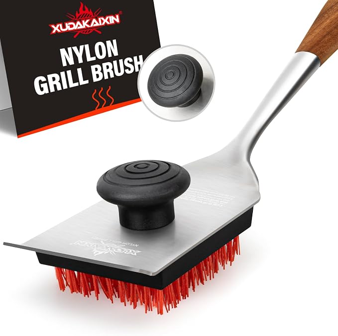 Nylon Grill Brush, Dual Grip Design, by XUDAKAIXIN