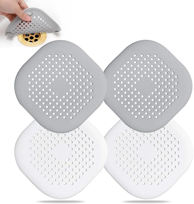 Hair Drain Catcher, Square Drain Cover by Bovinde