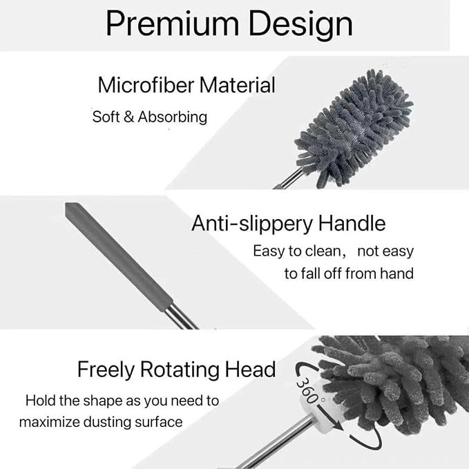 Microfiber Duster for Cleaning, Small Dusters for Cleaning Office Car Computer - Image 3