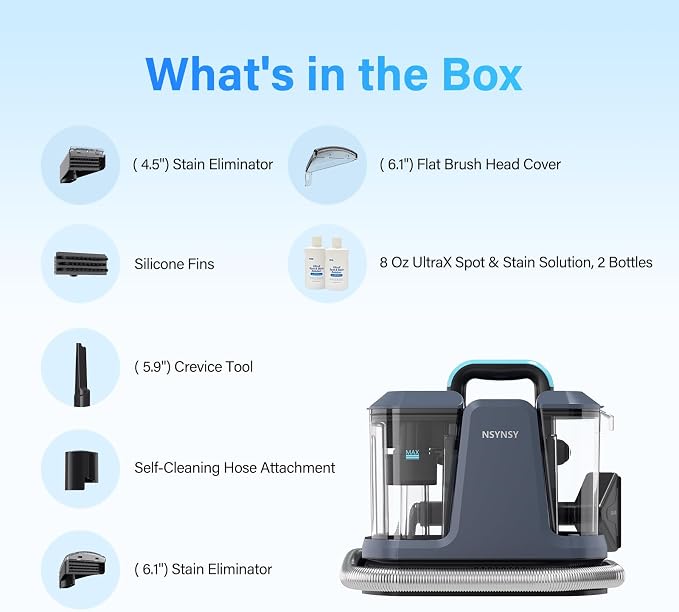 Portable Carpet & Upholstery Spot Cleaner, Compact Strong-Suction Machine - Image 9