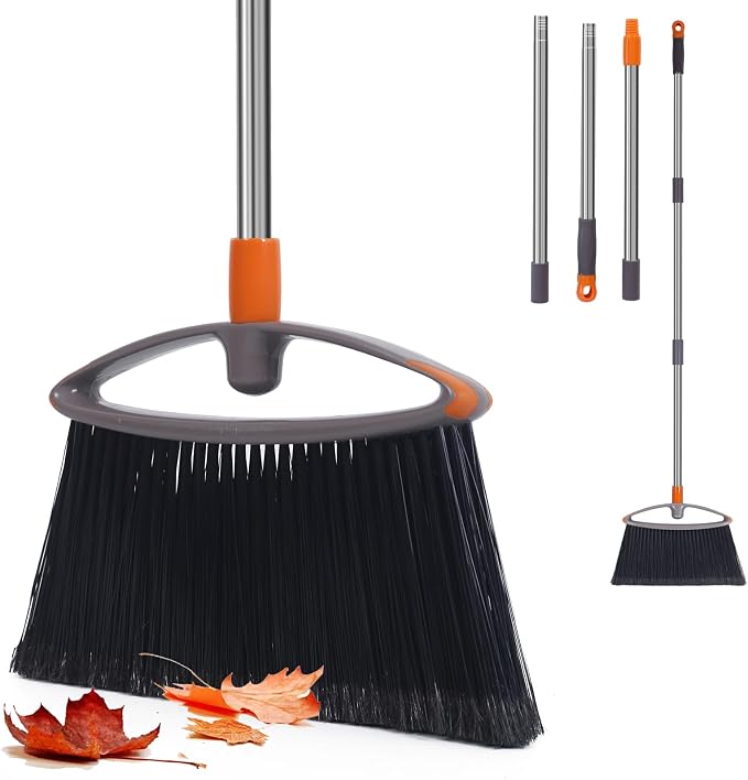 Soft Bristle Broom, Heavy Duty Broom by NapalonaCleaningSupplies