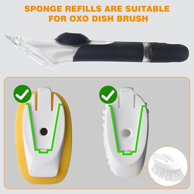Sponge Brush Refills for OXO Soap Dispensing Dish Brush - Image 2